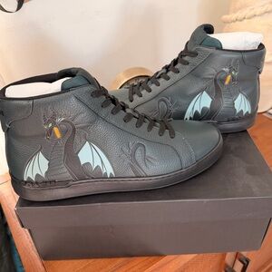 Coach x Disney Men's Black and Teal Dragon Sneakers
